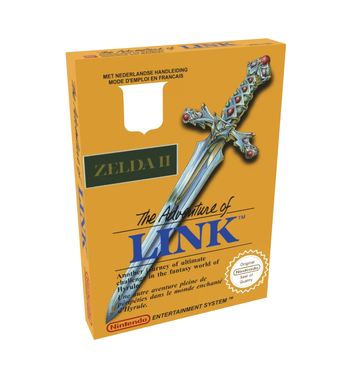 Zelda 2 The Adventure of Link Reproduction Box
