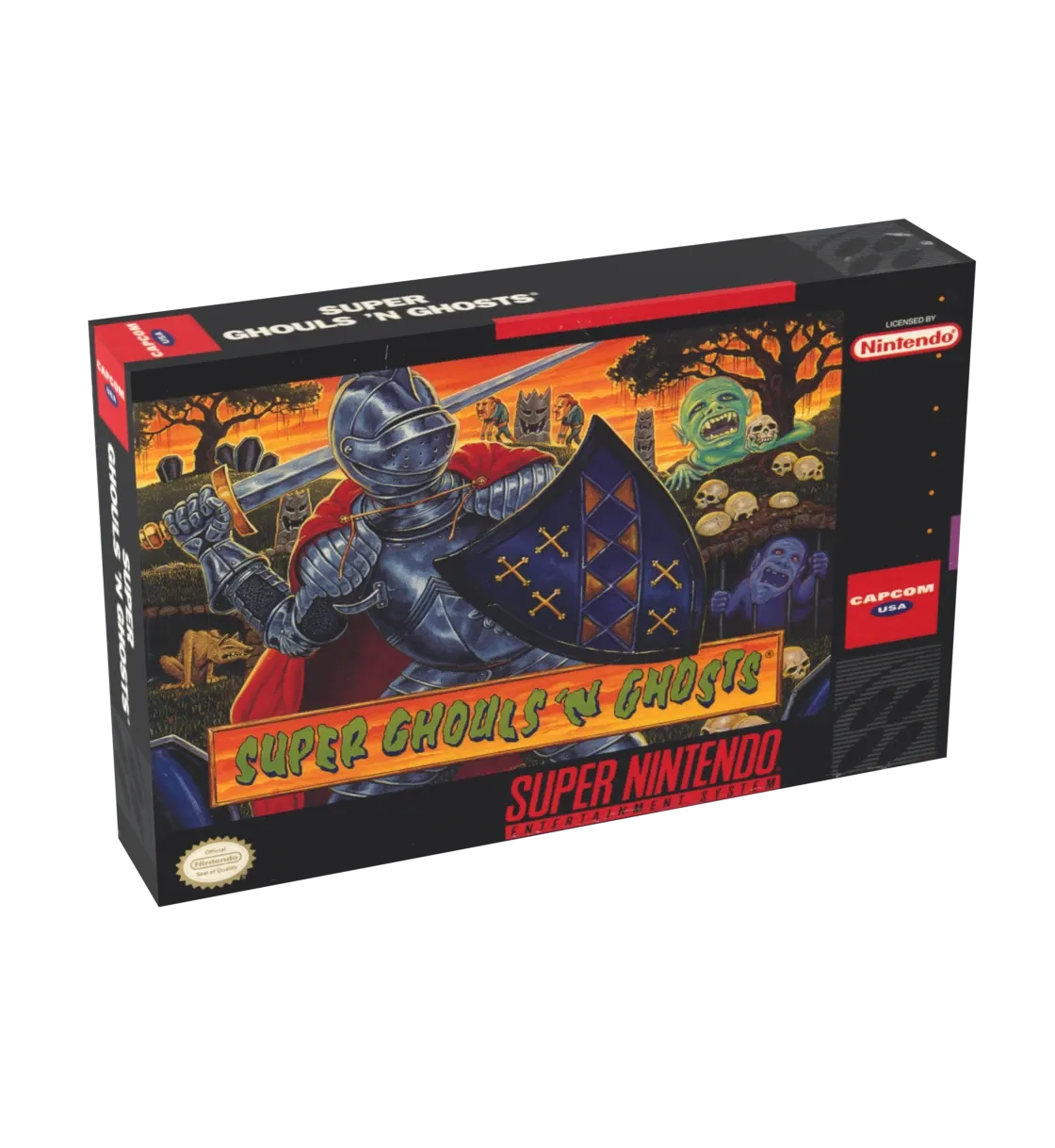 Super Ghouls N Ghosts Reproduction Box
