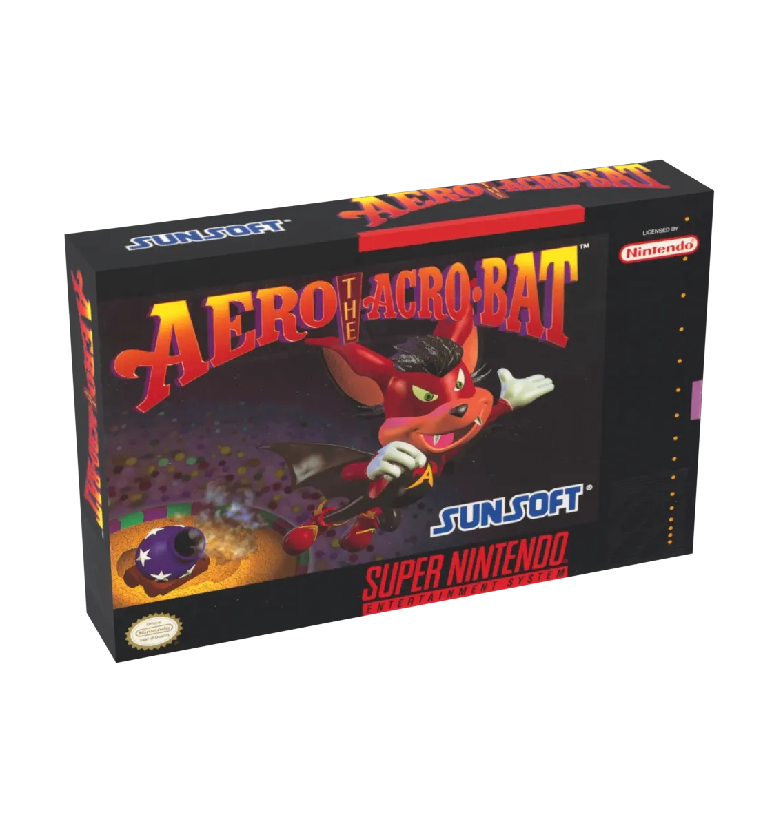 Aero the Acrobat Reproduction Box