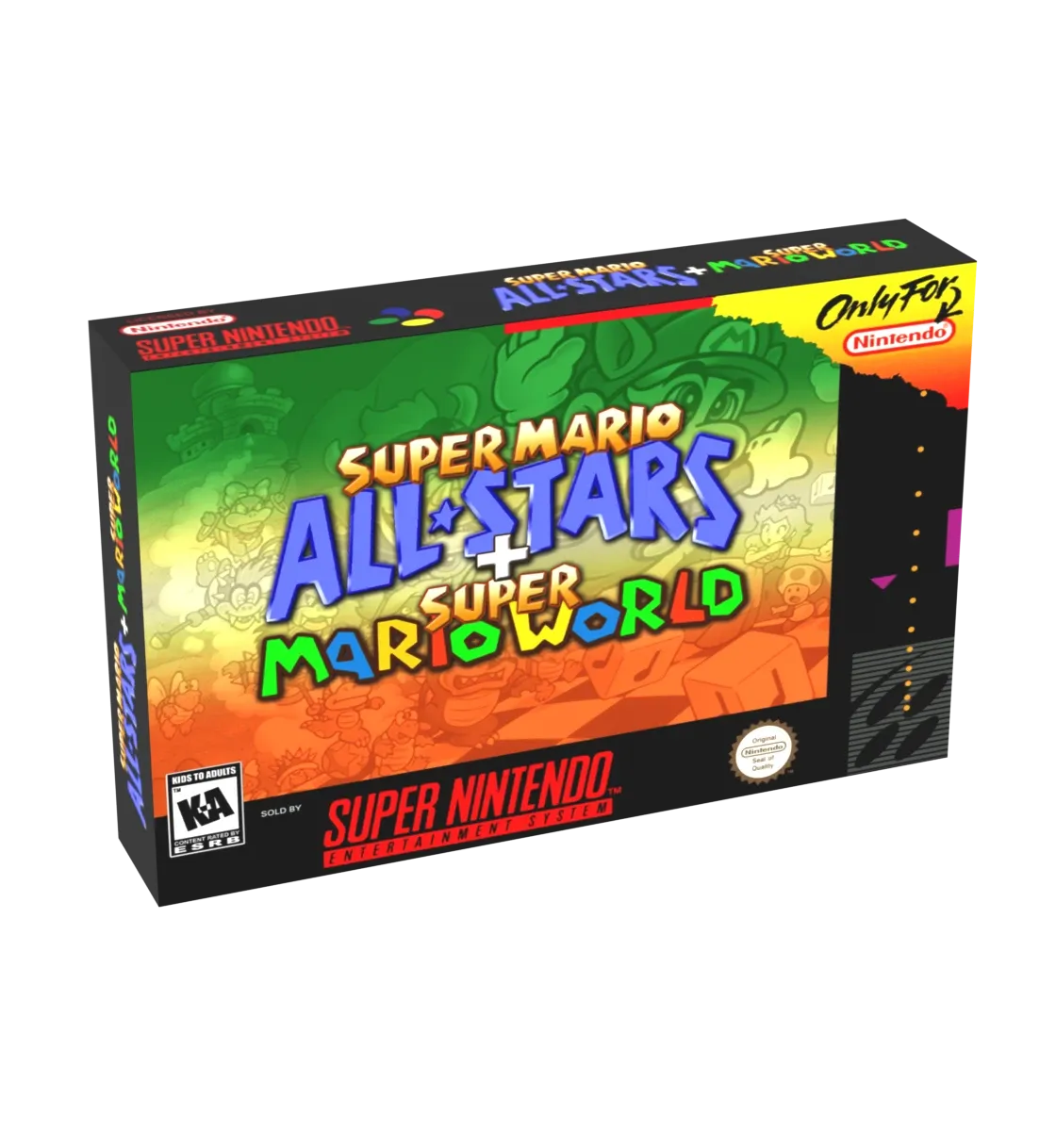 Super Mario All-Stars and Super Mario World Reproduction Box