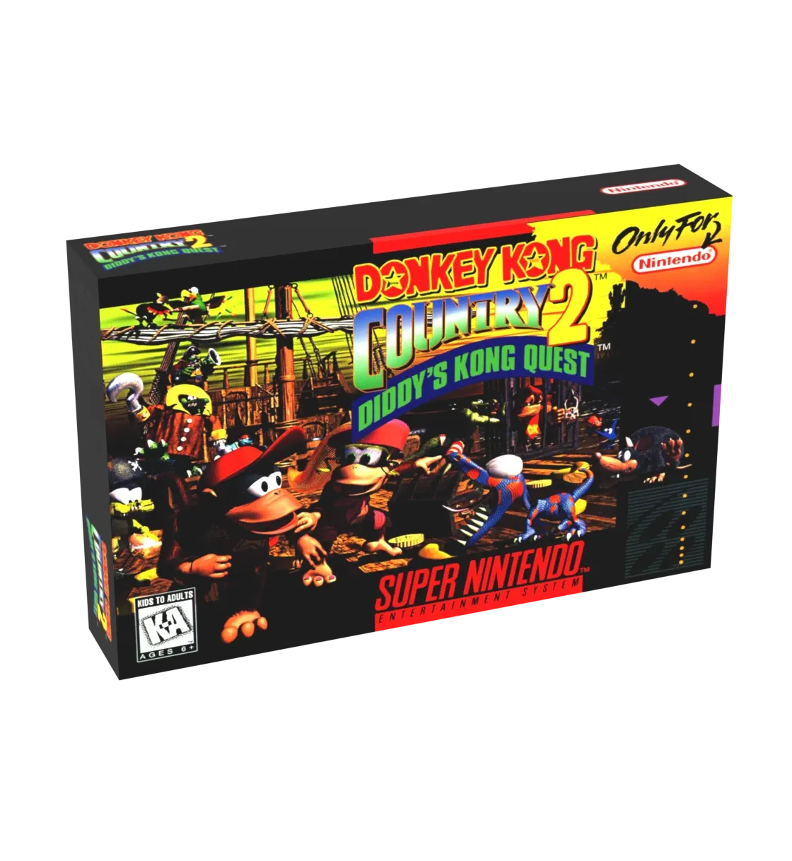 Donkey Kong Country 2 Reproduction Box