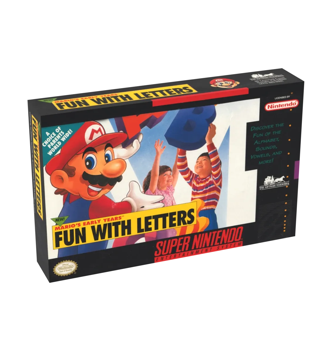 Mario&#39;s Early Years Fun with Letters Reproduction Box