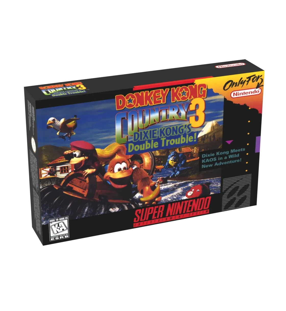 Donkey Kong Country 3 Reproduction Box