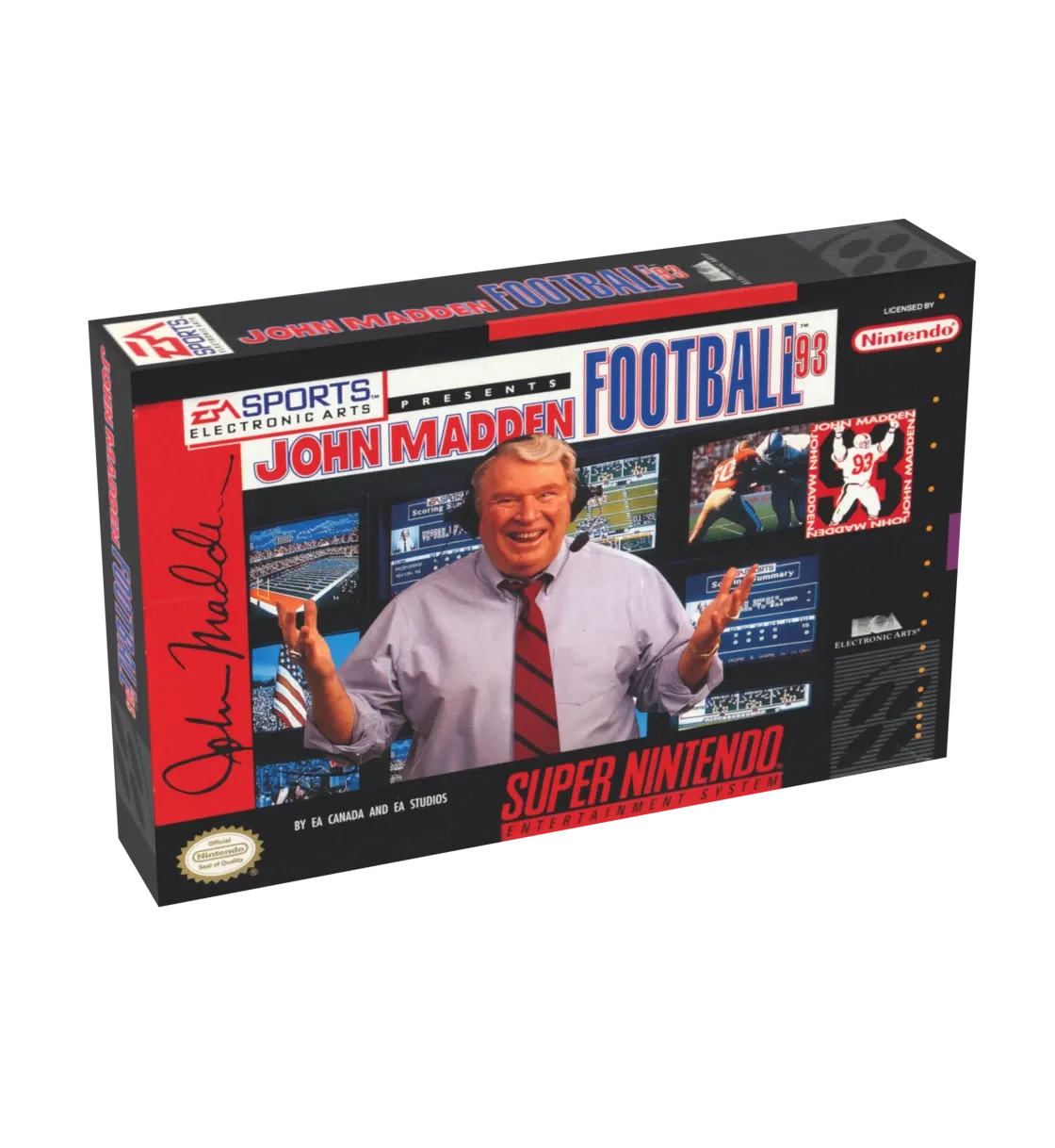 John Madden Football 93 Reproduction Box