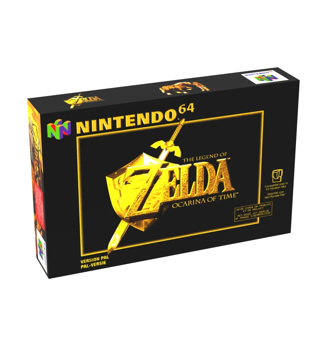 The Legend of Zelda Ocarina of Time Reproduction Box