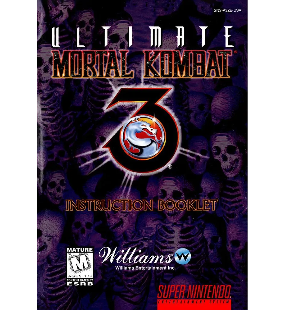 Mortal Kombat 3 Ultimate Reproduction Manual
