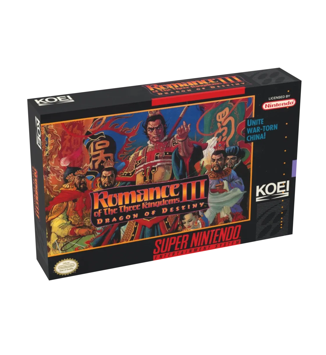 Romance of the Three Kingdoms III Reproduction Box