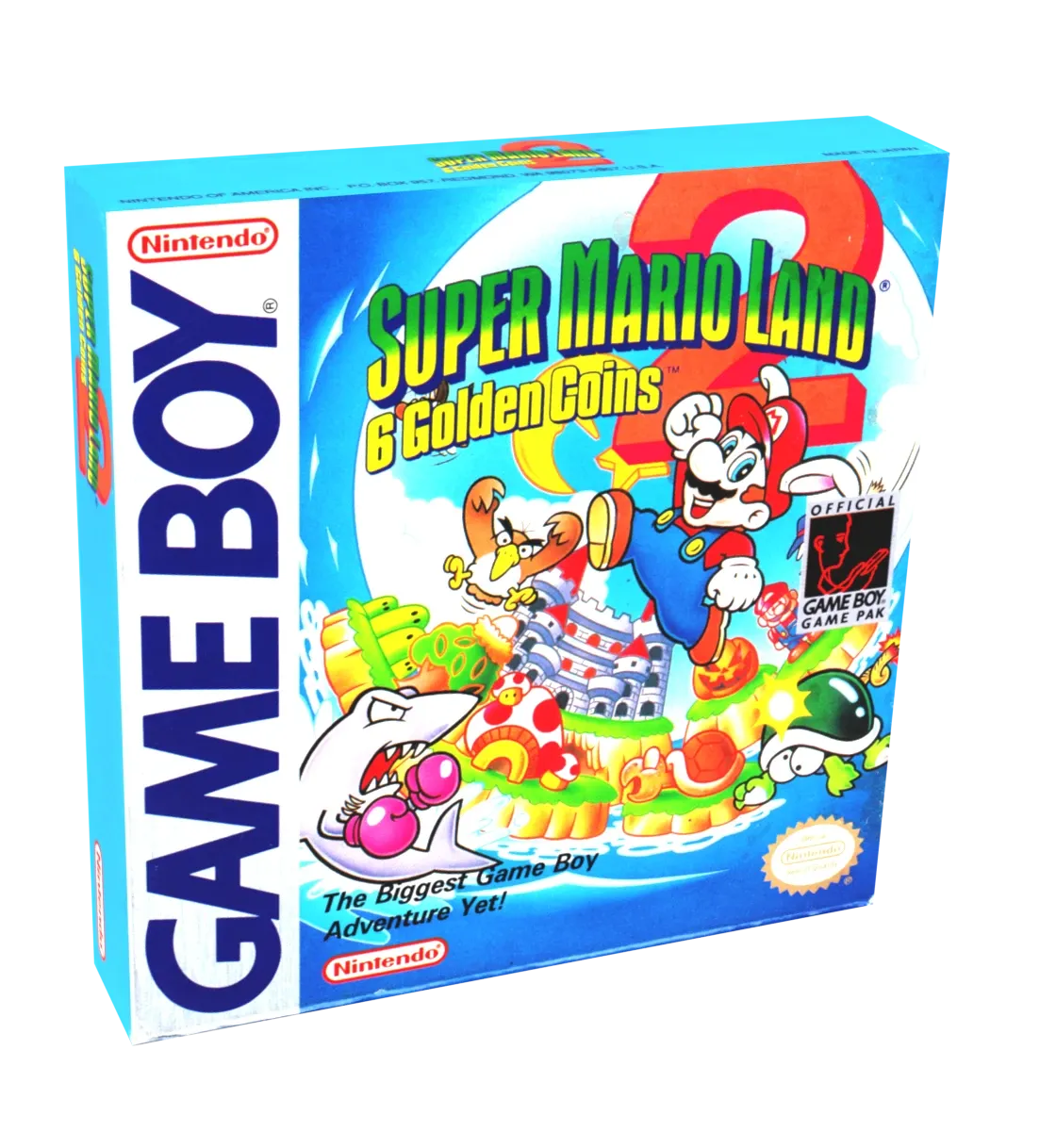 Super Mario Land 2 6 Golden Coins Reproduction Box
