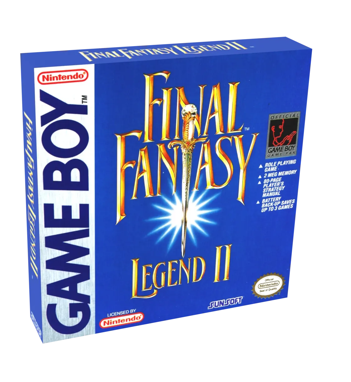 Final Fantasy Legend 2 Reproduction Box