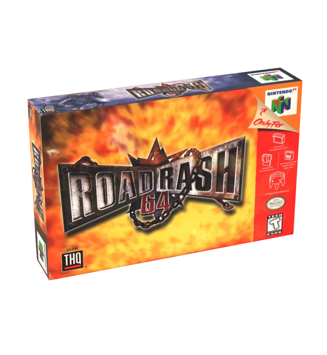 Road Rash 64 Reproduction Box