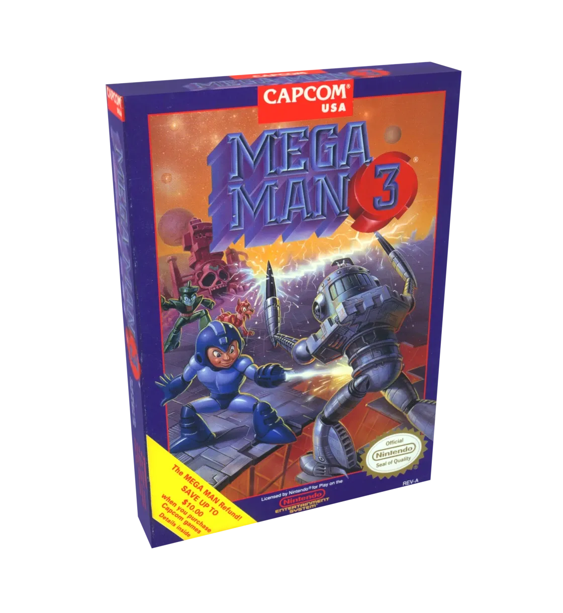 Mega Man 3 Reproduction Box