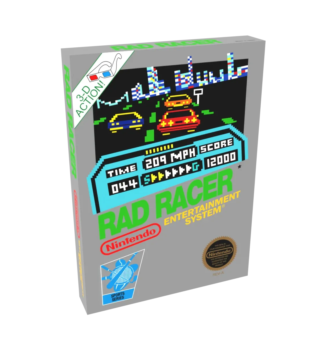 Rad Racer Reproduction Box