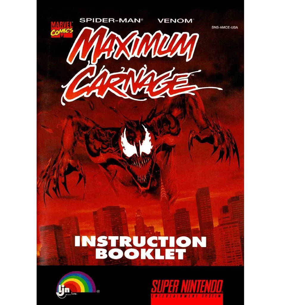 Maximum Carnage - Spider-Man - Venom Reproduction Manual