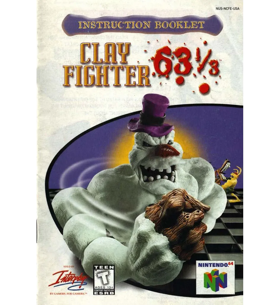 Clay Fighter 63 1/3 Reproduction Manual