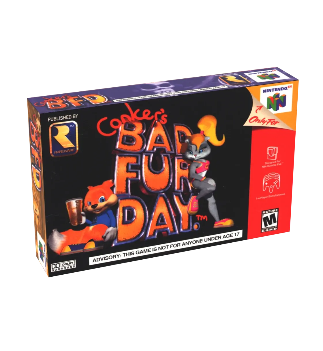Conker&#39;s Bad Fur Day Reproduction Box