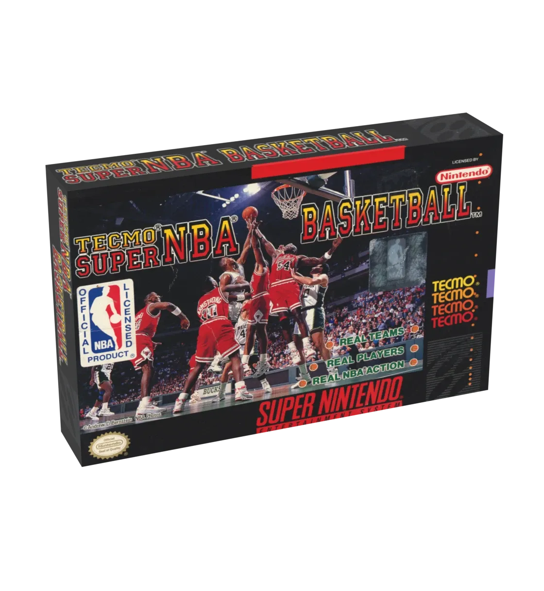 Tecmo Super NBA Basketball Reproduction Box