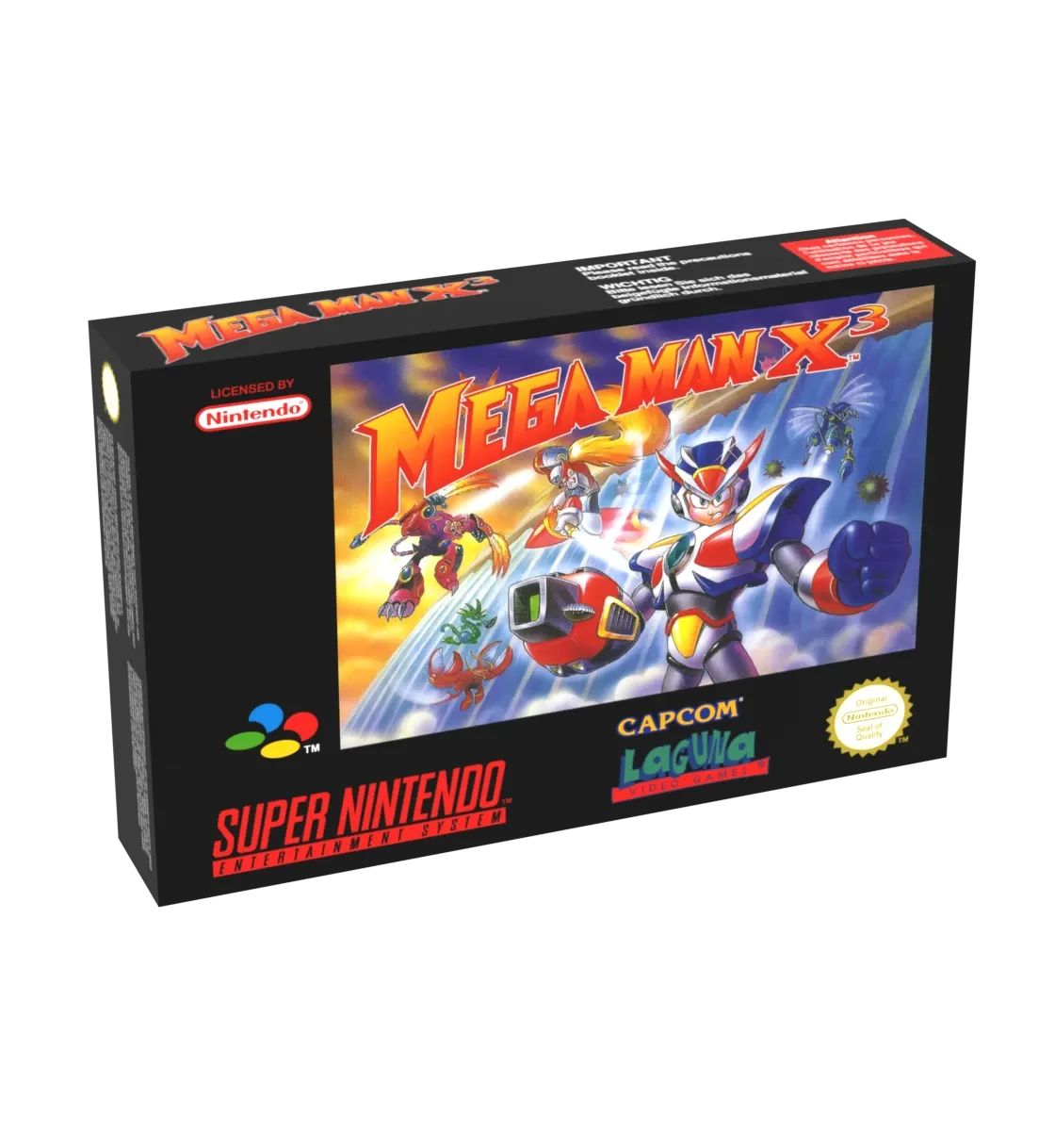 Mega Man X3 Reproduction Box