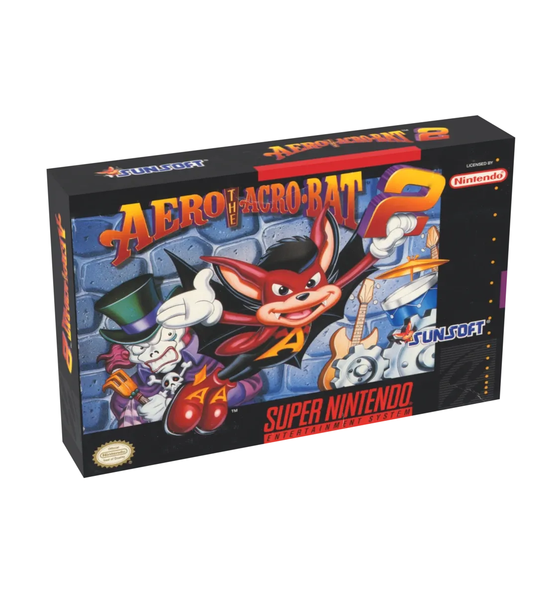 Aero the Acrobat 2 Reproduction Box