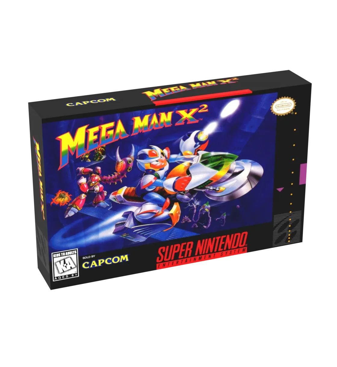 Mega Man X2 Reproduction Box
