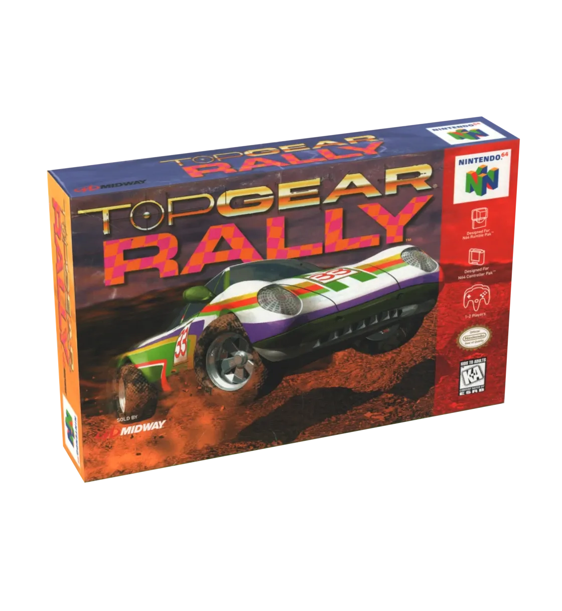 Top Gear Rally Reproduction Box