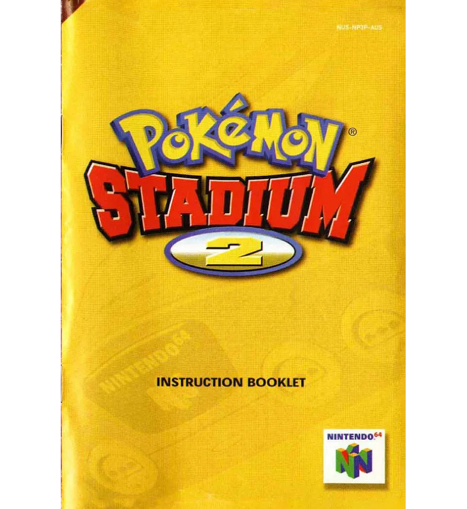Pokemon Stadium 2 Reproduction Manual