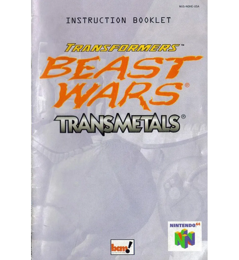 Transformers Beast Wars Transmetals Reproduction Manual