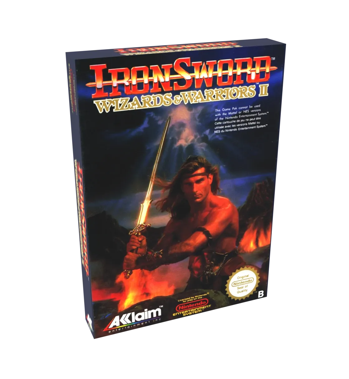 Iron Sword - Wizards and Warriors 2 Reproduction Box