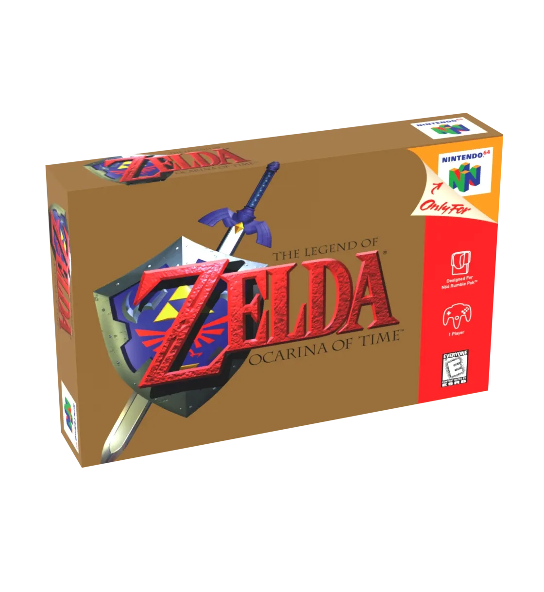 The Legend of Zelda Ocarina of Time Reproduction Box