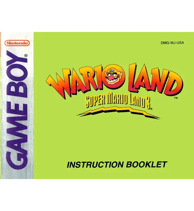 Super Mario Land 3 Wario Land Reproduction Manual