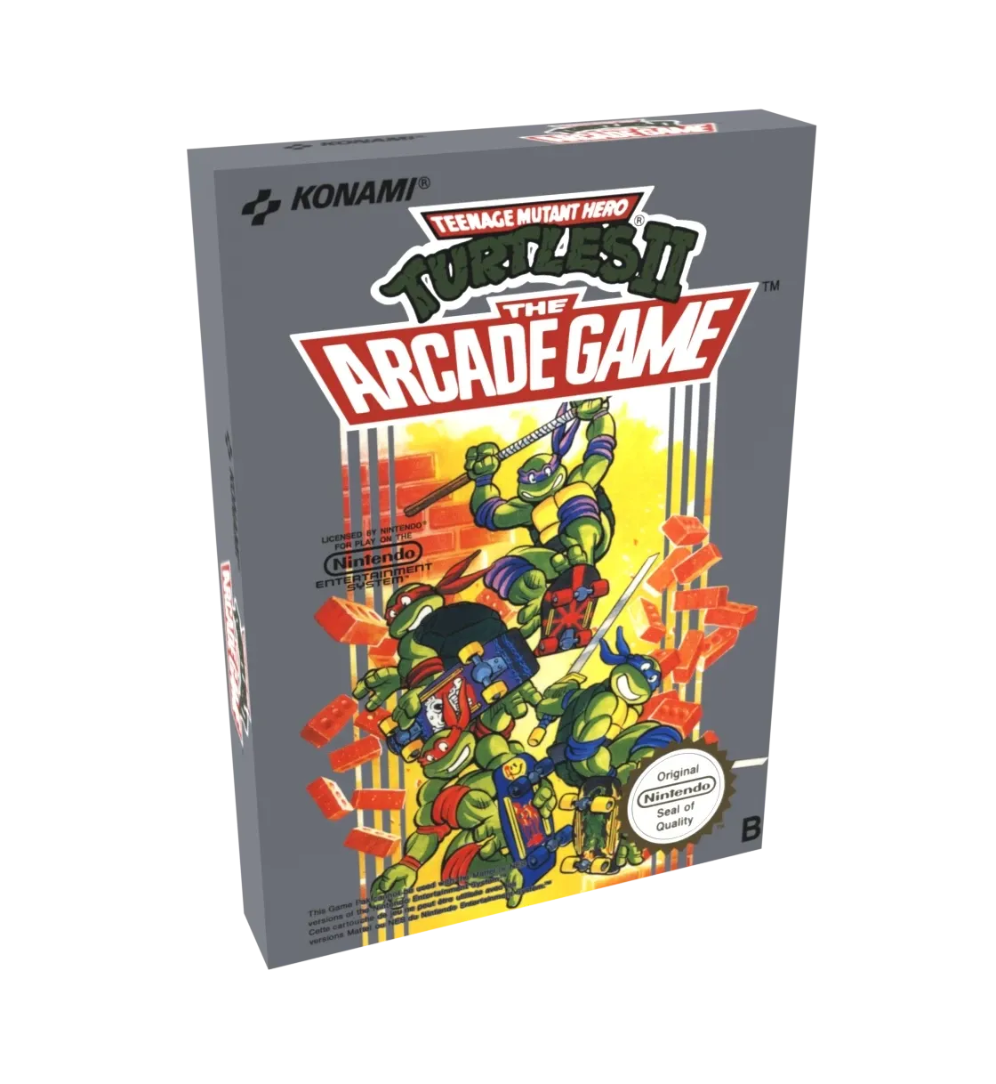 Teenage Mutant Hero Turtles 2 The Arcade Game Reproduction Box