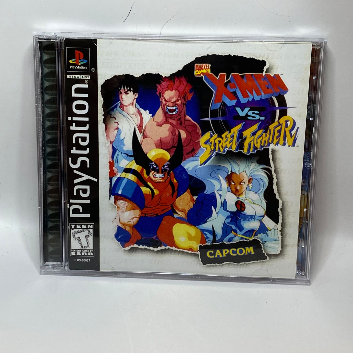 Marvel Comics X-Men Vs. Street Fighter | NTSC | Playstation | PS1 | En | Reproduction Case and Booklet - NO GAME