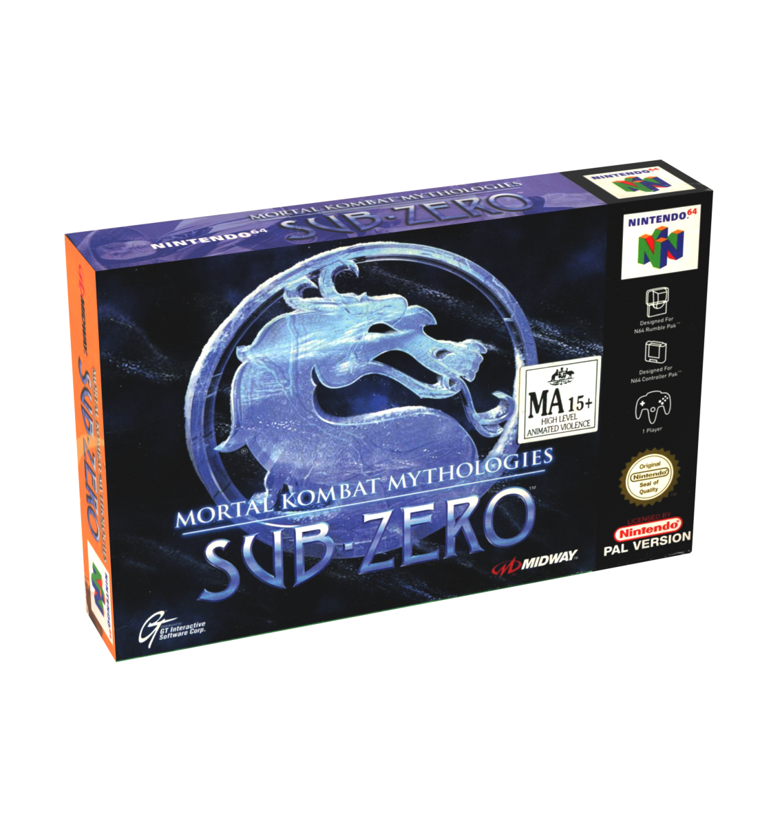 Mortal Kombat Mythologies Sub Zero Reproduction Box