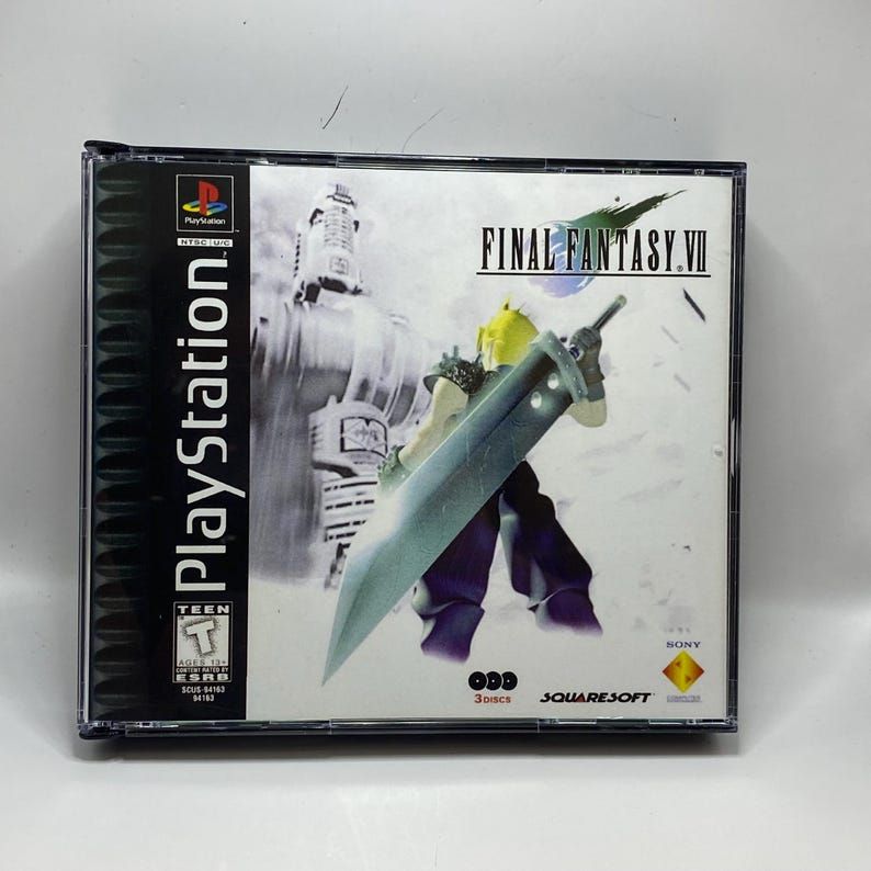 Final Fantasy 7 | NTSC | Playstation | PS1 | En | Reproduction Case and Booklet - NO GAME