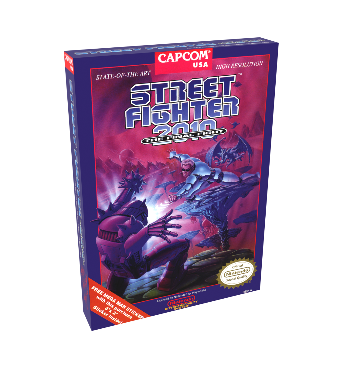 Street Fighter 2010 Final Fight Reproduction Box