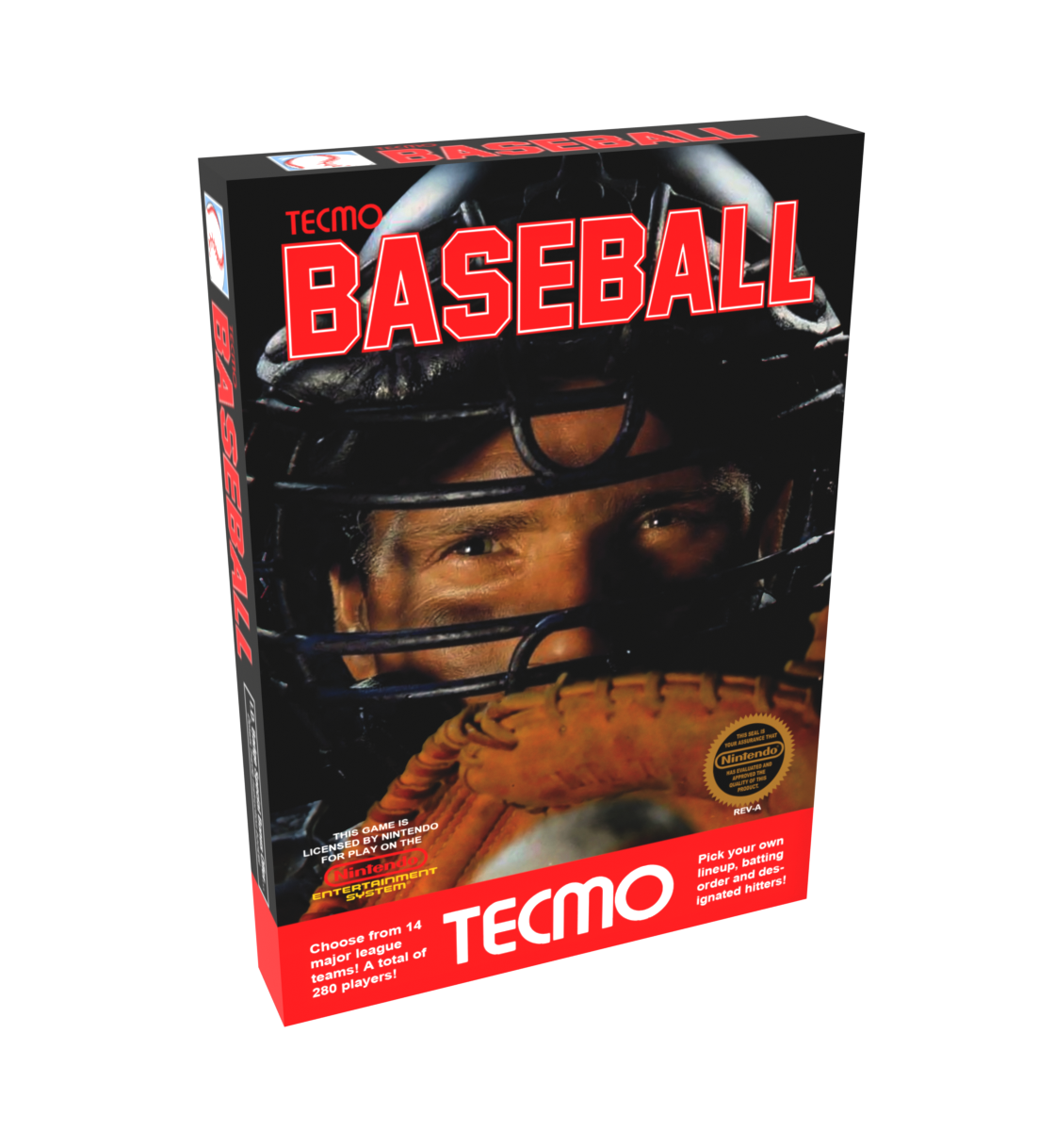 Tecmo Baseball Reproduction Box