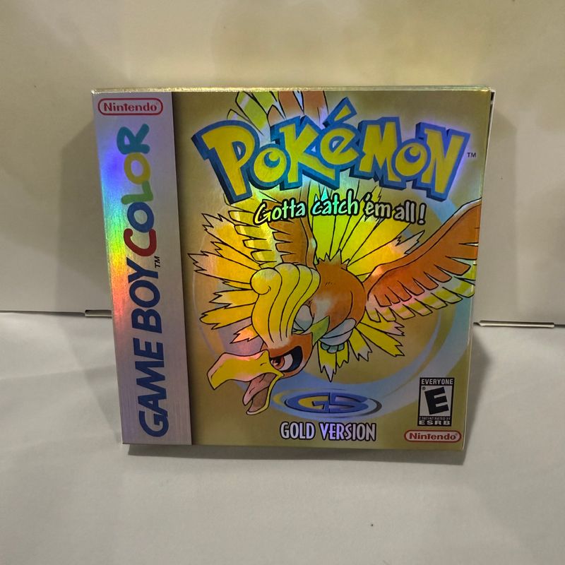 Pokemon Gold Holofoil Reproduction Box