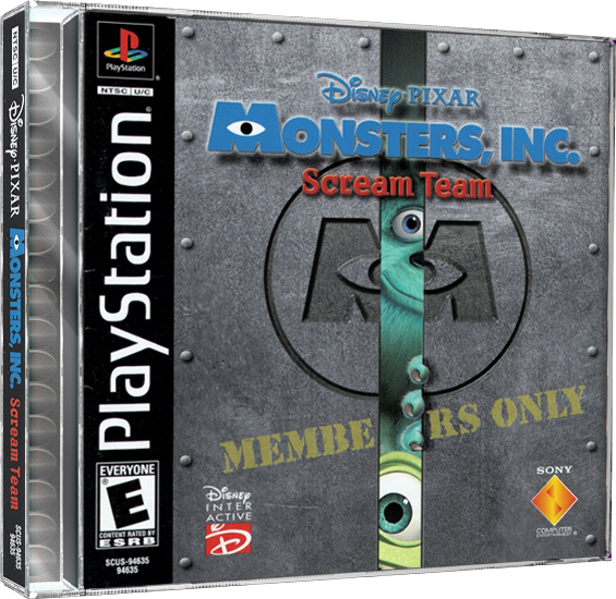 Monsters Inc. Scream Team | NTSC | Playstation | PS1 | En | Reproduction Case and Booklet - NO GAME