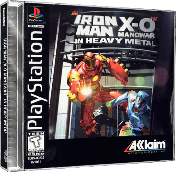 Iron Man X-O | NTSC | Playstation | PS1 | En | Reproduction Case and Booklet - NO GAME