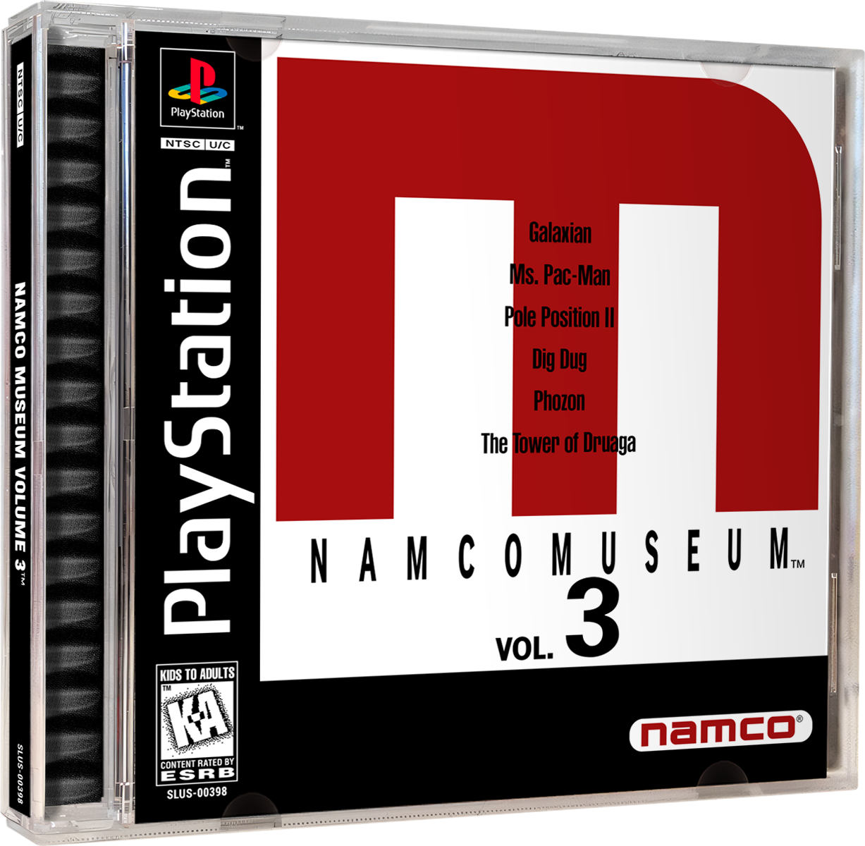 Namco Museum Vol. 3 | NTSC | Playstation | PS1 | En | Reproduction Case and Booklet - NO GAME