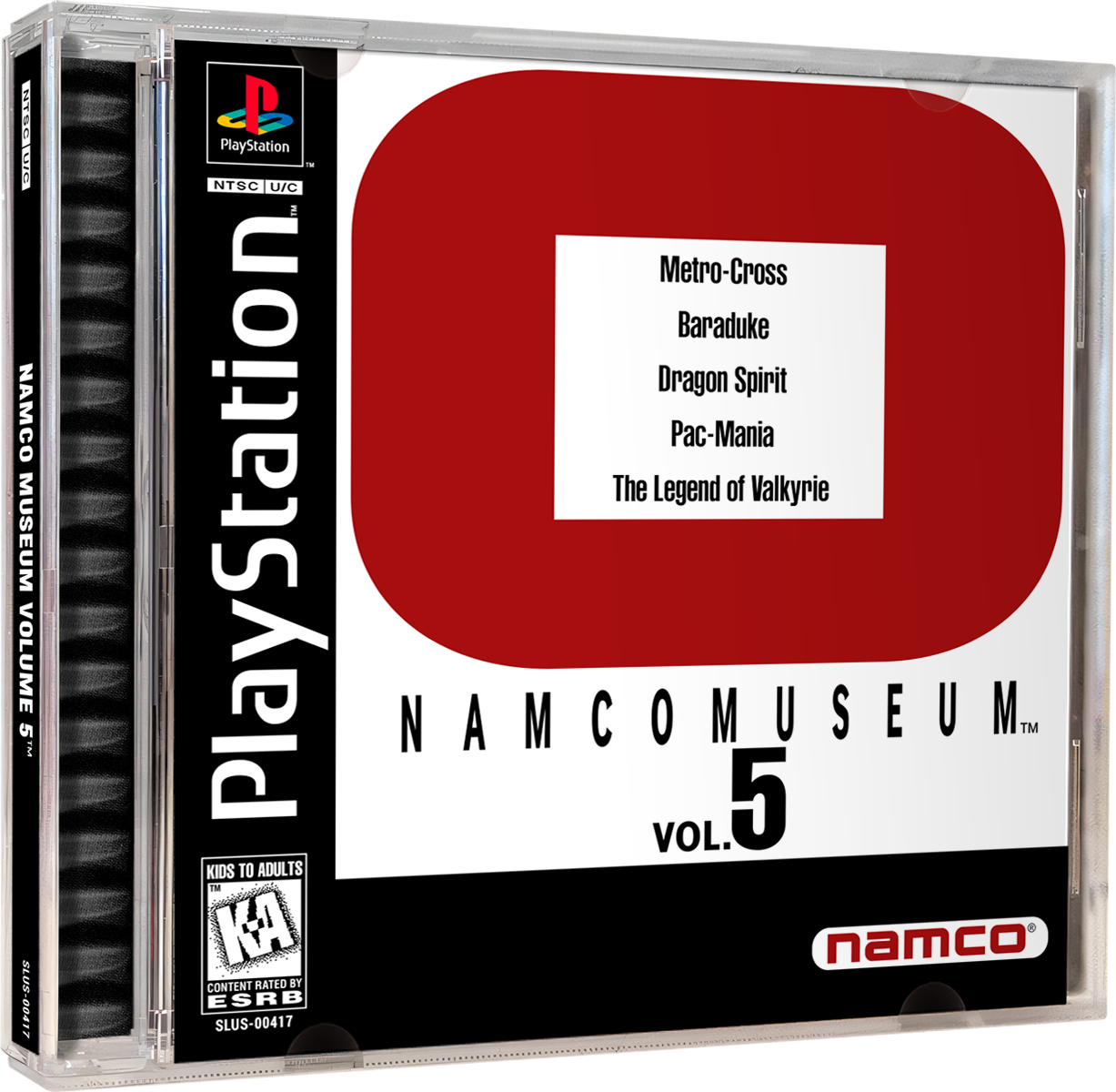 Namco Museum Vol. 5 | NTSC | Playstation | PS1 | En | Reproduction Case and Booklet - NO GAME