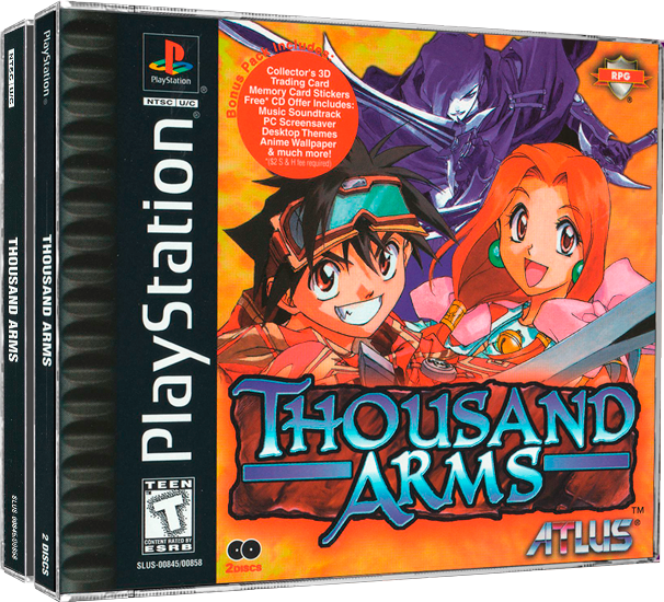 Thousand Arms | NTSC | Playstation | PS1 | En | Reproduction Case and Booklet - NO GAME