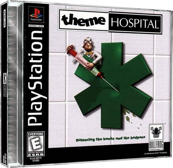 Theme Hospital | NTSC | Playstation | PS1 | En | Reproduction Case and Booklet - NO GAME