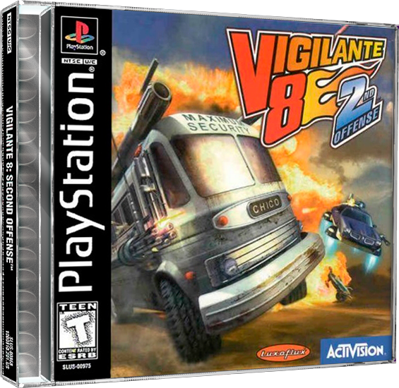 Vigilante 8 Second Offense | NTSC | Playstation | PS1 | En | Reproduction Case and Booklet - NO GAME