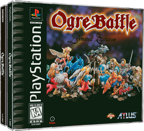 Ogre Battle Limited Edition 2 DISC | NTSC | Playstation | PS1 | En | Reproduction Case and Booklet - NO GAME