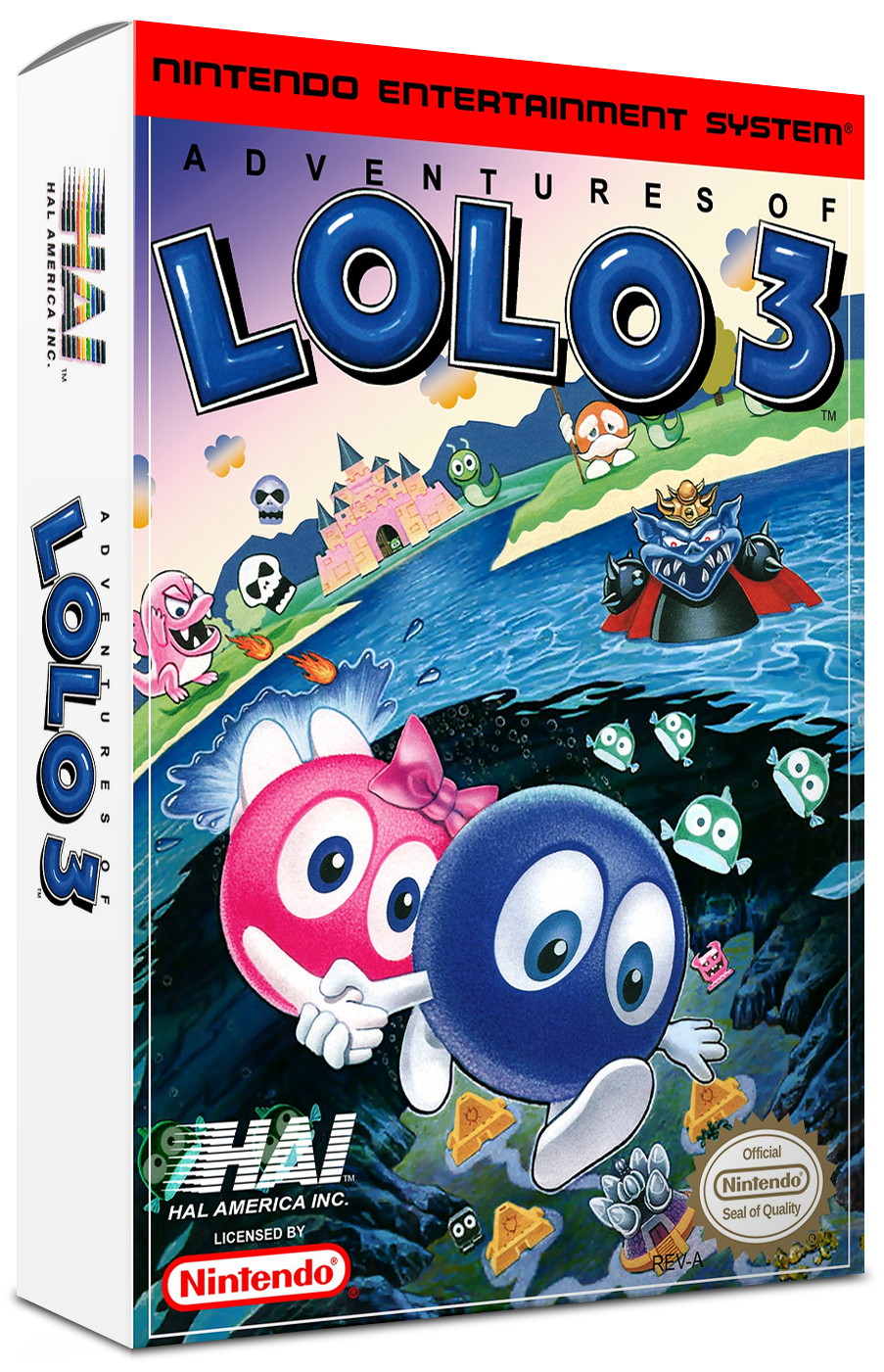 Adventures of Lolo 3 Reproduction Box