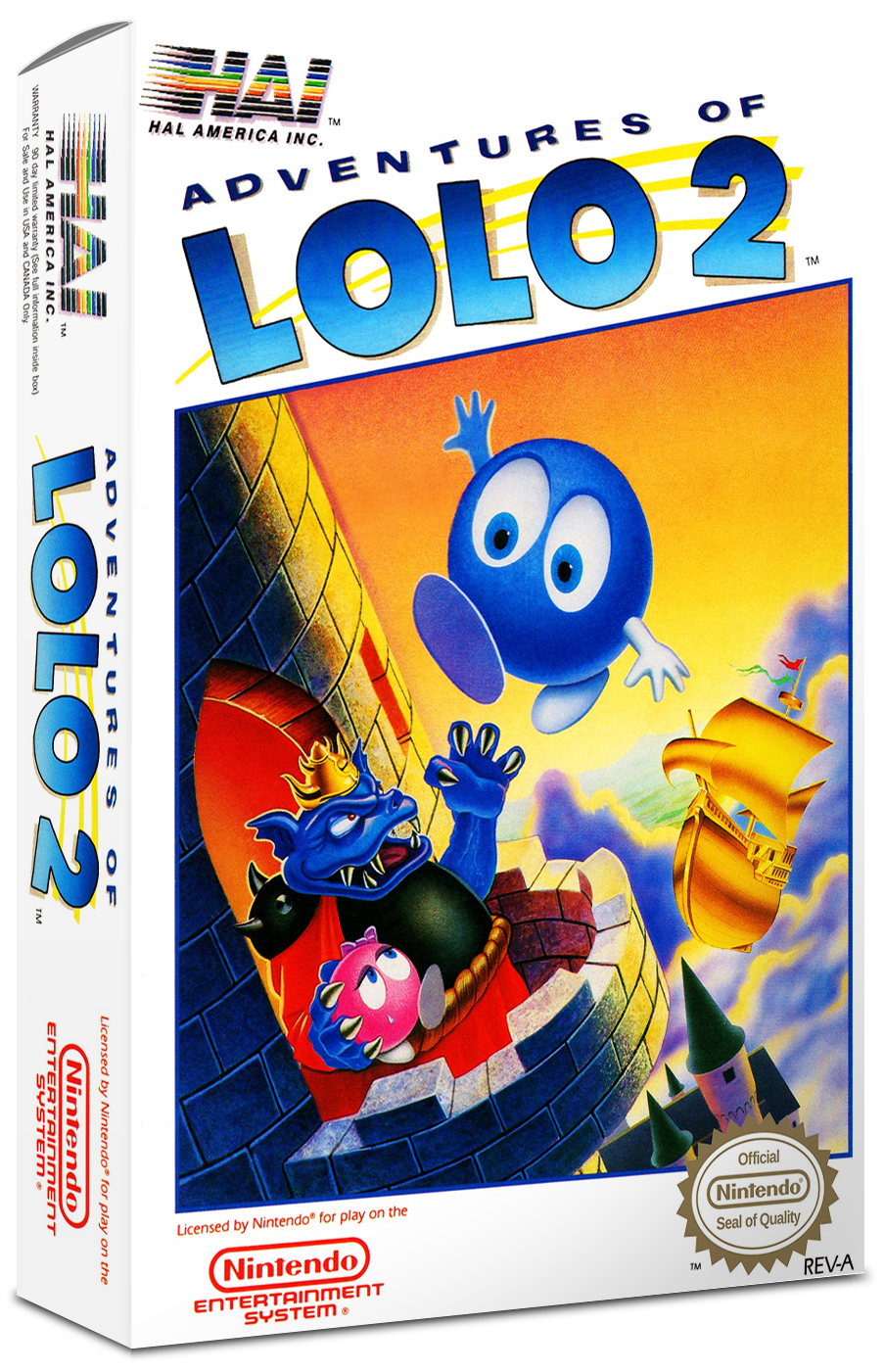 Adventures of Lolo 2 Reproduction Box