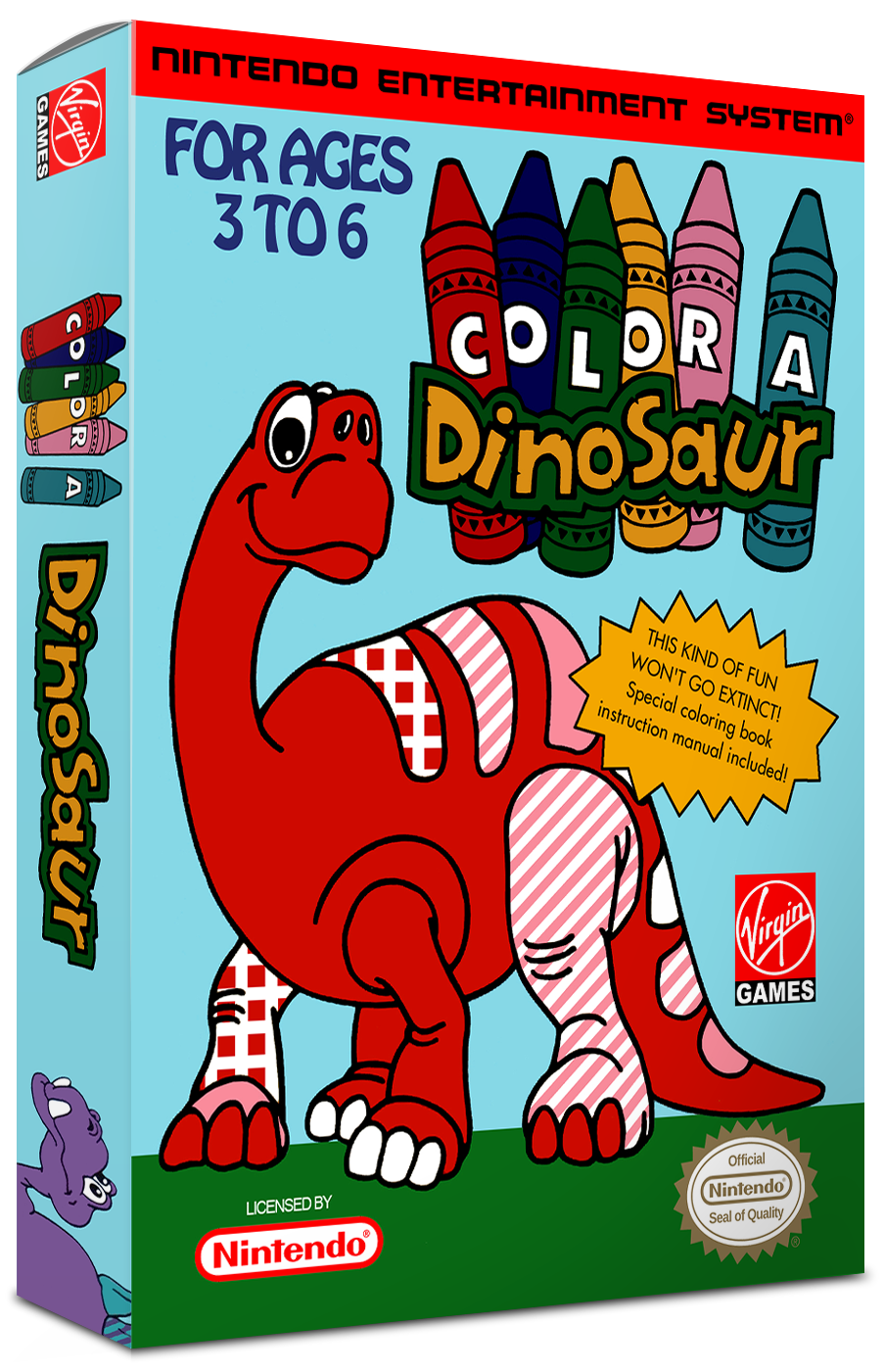 Color a Dinosaur Reproduction Box