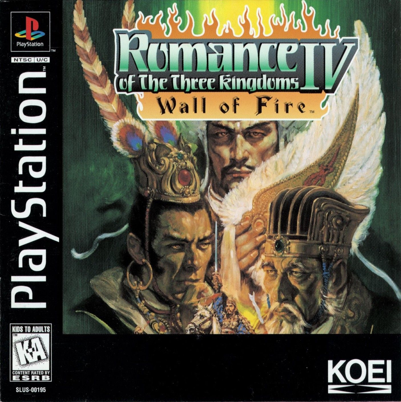 Romance of the Three Kingdoms IV | NTSC | Playstation | PS1 | En | Reproduction Case and Booklet - NO GAME