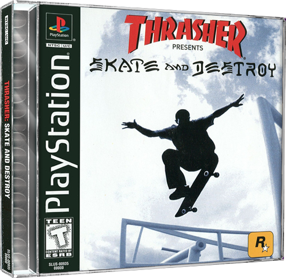Thrasher Skate and Destroy | NTSC | Playstation | PS1 | En | Reproduction Case and Booklet - NO GAME