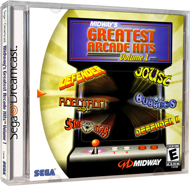 Midway&#39;s Greatest Arcade Hits | NTSC | Dreamcast | DC | En | Reproduction Case and Booklet - NO GAME